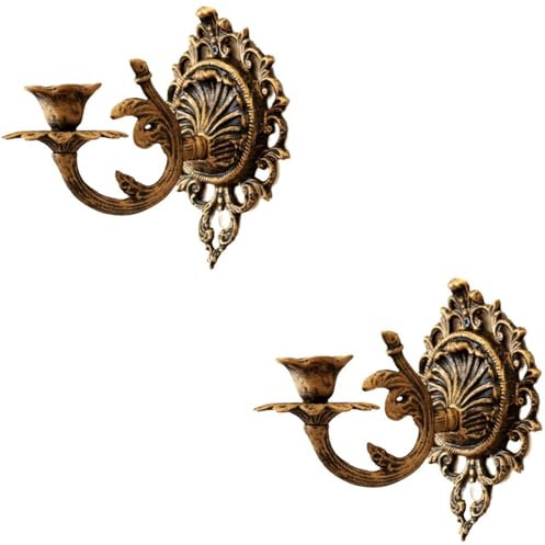 Kerzenständer aus Gusseisen, Gartendekoration, Ornamente, Wandmontage, Kunsthandwerk, Kandelaber, europäischer Stil, antiker Kerzenhalter