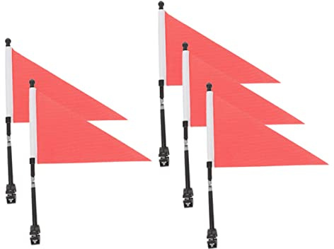 Supvox Fahrradlenkerflaggen-set 5er-set Kinderfahrradflagge Stabile Sicherheitsflagge Zum Radfahren Einfach Anzubringen Wetterfeste Flagge
