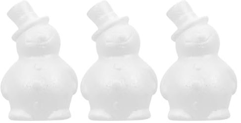 VILLCASE 3stücke Teiliges Styropor Schneemann Bastelset DIY Weihnachtsdeko Zum Bemalen Junge Mädchen Und Erwachsene Weihnachtsfiguren Weiß Gwarantiert Festliche Stimmung