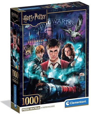 Clementoni Puzzle - Harry Potter 500 Stücke, Compact Box | Puzzle für Erwachsene 14 - 99 Jahre, Geschenk für Mann und Frau, Made in Italy, 37047