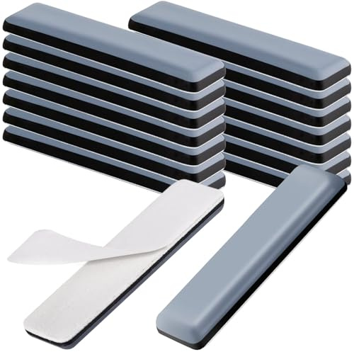 TXErfolg Set di 16 feltrini per mobili in teflon autoadesivi 19 x 70 mm | protezione per parquet piastrelle laminato scorrimento silenzioso protezione antigraffio per sedie divani mobili