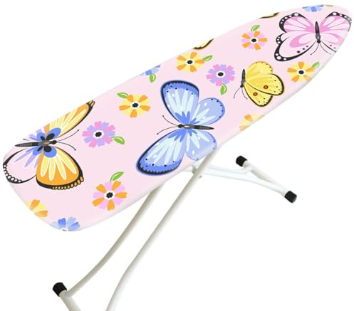 Copriasse Da Stiro 120X40 Farfalla Gialla Copriasse Da Stiro Universale, Con Riflettore Termico, Imbottitura Spessa In Foam E Con Elastico,Resistente Al Calore Fino A 214℃