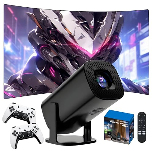 P30 Ultra Tragbarer Intelligenter Projektor mit WLAN & Bluetooth, Retro Spielkonsole mit 36000+ Spiel 14-Emulator, 240 Lumen, 1280 * 720P, Android 11 Drahtloser Projektor für Heimkino, Outdoor