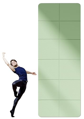 Faltbare Yogamatte, leichte, dünne Matte, 183 x 61 x 0,3 cm, Workout-Pad für Yoga, Pilates, Stretching, Boden- und Fitness-Workouts