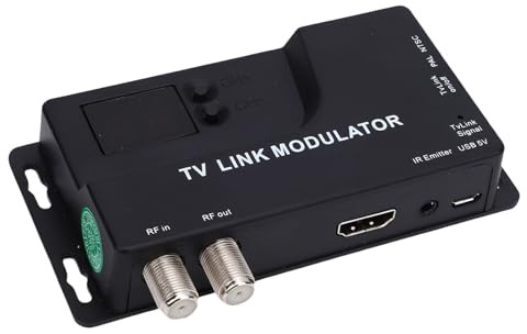 Tosuny Modulateur HDMI RF, Convertisseur HDMI vers Coaxial 1080P avec Format NTSC/PAL, pour Ancien Système de Câble TV D'hôtel, Compatible avec Les Lecteurs Multimédias en Streaming et