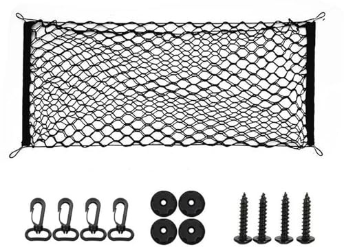 UAGFDFF Abdeckung Cargo Cover Für VW Für Caddy Für Maxi 2003-2019 Auto Boot Trunk Mesh Gepäck Tasche Lagerung Hinten Zurück Fracht(110x40cm)