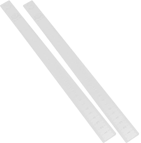 EXAOMBLE Reglas para Rodillo Medidor de Masa de Galletas 3 Mm Transparentes, Juego de 2 Piezas para Pastelería y Repostería, Accesorio Práctico para Hornear y Nivelar Masa