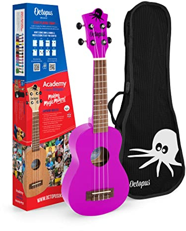 Octopus UK205-PK Ukelele soprano en color rosa fucsia