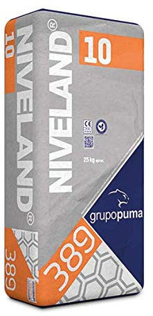 Niveland 10. Mortero autonivelante para espesores de 2 a 10 mm para interior. Grupo puma.