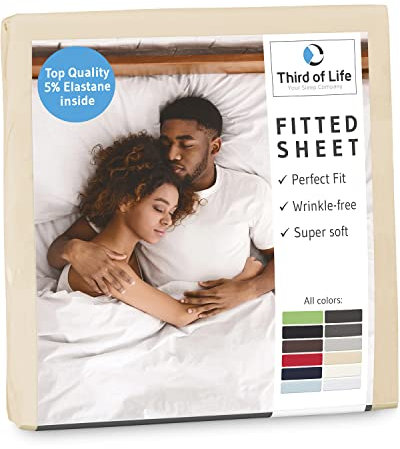 Premium Spannbettlaken 140x200 cm I Aus natürlicher und weicher Baumwolle I Das atmungsaktive Bettlaken BENE ist fussel- & faltenfrei I Designed in Germany I Jersey Bettbezug I 20 cm Höhe, 140x200cm