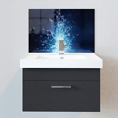 Bathroom Acrylic Splashbacks - Sink Splashbacks - by Premier Range - Deep Water in 15cm x 15cm Acrylic Sample with Glue