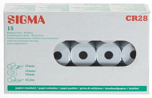 Sigma Kassenrollen 57 mm x 16,5 m 15 Stück