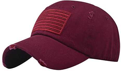 Generisch Mens Usa Flag Washed Cotton Baseball Cap American Flag Trucker Baseball Cap Snapback Cap Usa Flag Usa Flag Patch Military Army Cap
