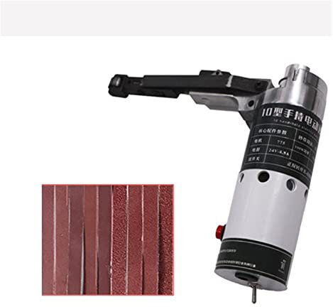 QAIXAG Mini lijadora de Banda de 10000r/min, Amoladora eléctrica de Mano, lijadora de Banda, máquina de pulir pequeña, lijadora de Banda eléctrica con Cinturones de 9 Uds. (Color : Set 1, Size : 1)
