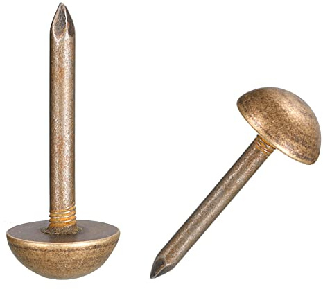 sourcing map Polsternägel, 20 Stück 1,27 cm Messing-Möbelnägel, dekorative Reißzwecken für Möbel, DIY, dekorativ, bronzefarben