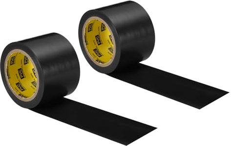 PATIKIL Ruban de Protection Contre Corrosion, 2 Pièces de 9 M x 50 Mm en PVC, Ruban Isolant Adhésif Pour Tuyaux Métalliques, Câbles Électriques Conduits Hvac Tuyaux de Drainage, Noir