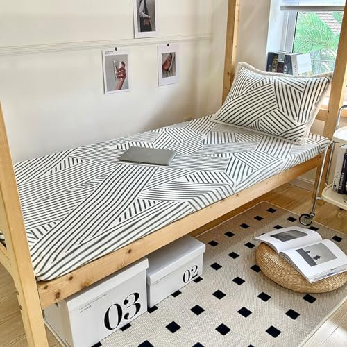 JIANINGHOME Bettlaken 80x200,Fleece Spannbettlaken Winter Samt Warm Kuschel Boxspringbett Frottee Bettlaken Biber Spannbetttuch
