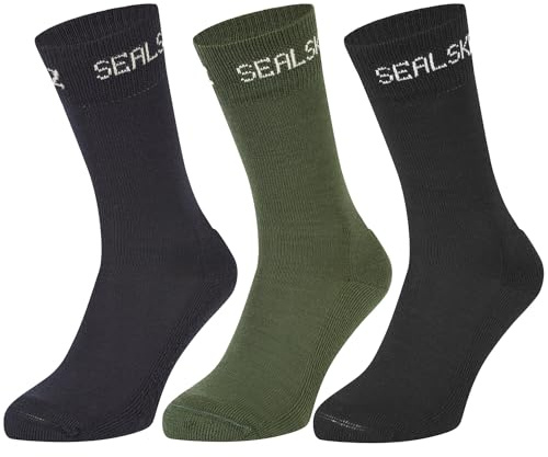 SEALSKINZ | Suffield | unisex premium solo merinoull strumpa | mjuk & varnad | extrem komfort | försvar mot kallt väder
