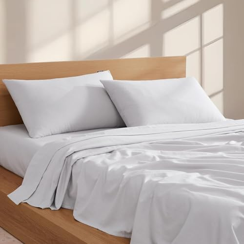 Soft Gray King Size Flannel Sheet Set- 100% Cotton, 4-Piece Bedding Set, Brushed Cotton for Extra Softness, Warm & Breathable, Deep Pocket Fits Up to 14, Easy Care by Linen Closet
