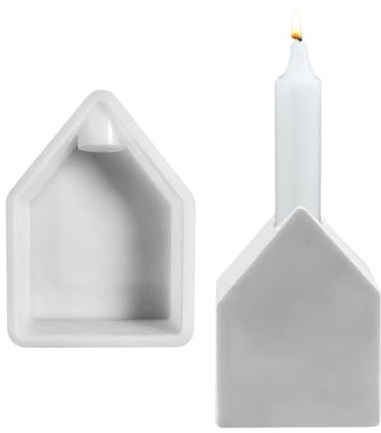 Silikonformen Gießformen Häuser, 3D Silikonform Haus Kerzenhalter, Gießform Kerzenhalter Gießformen Silikon Häuser Epoxidharz Formen Gießform Haus für Sojawachs Kerzen, Seife, Handwerk