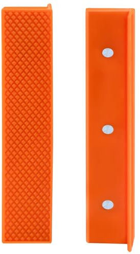 SPEEDWOX 6-Inch Vise Jaws Pad Cover - Orange Rubber Vise Protective Pads with Strong Magnets for Wood, Metal, Plastic & Tubing