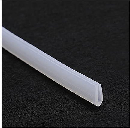 Cinta aislante de corrientes de aire Sello de goma transparente con borde de canal de silicona en U de 5M de longitud, for lado de mesa/5Mm * 12Mm(4Mm*7Mm)