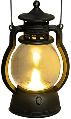 Lámpara LED de coerosina, efecto llama, farolillo LED vintage, linternas eléctricas para interiores, decoración de aceite, sin llama, camping, decoración de noche, para mesita de noche, escritorio,