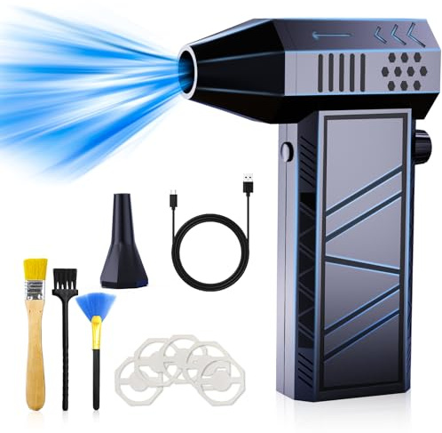 Electric Air Duster-150000RPM Super Power Cordless Mini Gebläse，Elektrische Staubgebläse für Computer, Tastatur, Outdoor, Haus und Auto (150000RPM-A)