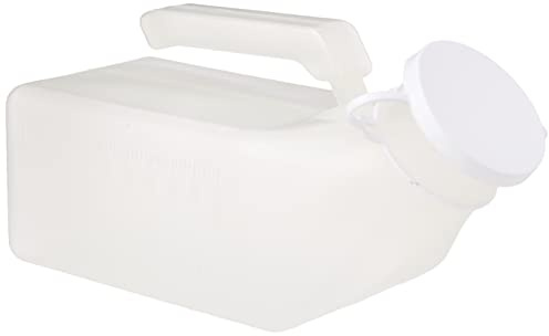 Urinario masculino, botella de cuello largo for incontinencia for hombres, plástico transparente, ayudas for la vida, tapa for evitar derrames, botella de urinario portátil, for clínicas y hospitales,