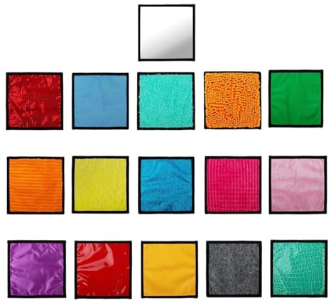 MagiDeal Lot de 16 tapis sensoriels texturés, panneaux muraux légers de 22 cm, pour enfants de 3 à 6 ans, Exploration et garderie