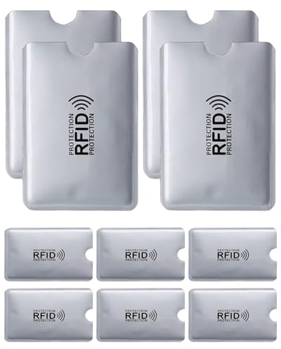 SCJJZ 10 custodie RFID Blocker, Fundas para Tarjetas Credito Credit Card Protector Protector Tarjetas Credito Anti Fraude Protección,Funda Tarjeta Credito Anti NFC