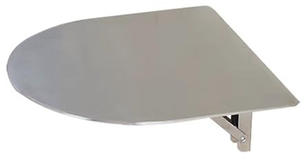 ZENSTYW Table Murale Rabattable en Rond,Acier Inoxydable Table Pliante Murale,Multifonctionnelle Table D'appoint Pliante,Table Murale Pliante Flottante(Silver,35cm(13.8in))