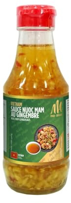 MEI ASIA – Sauce Nuoc Mam au Gingembre, Saveur Intense et Équilibrée pour Relevé Vos Plats (125 mL) - lot de 4 - Vendu par Lot