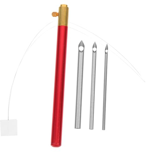 1 Satz Selbstgemacht Punch Needle Sticknadel Kreuzstichnadel Näh Punchnadel | Edelstahl und Aluminium, Rot, Leicht und Praktisch, für Handarbeiten mit Einfacher Aufbewahrung