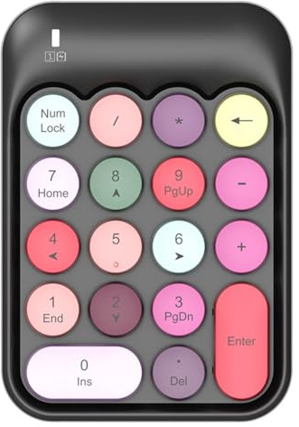 YIXANNX Wireless Numeric Keyboard 18 Keys Mini Portable 2.4GHz Keypad Replacement Key Board Laptop Notebook PC Computer