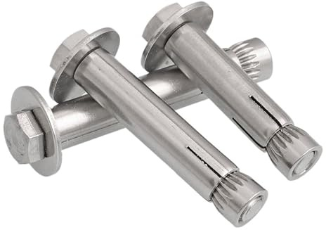 Ankerbolzen, Ösenbolzen Innenexpansionsbolzen M6-M12 Sechskantantrieb Große Dichtung Außengewinde Kombinationsnagelbefestigungen Edelstahl Rostfrei(150mm,M6 (10pcs))