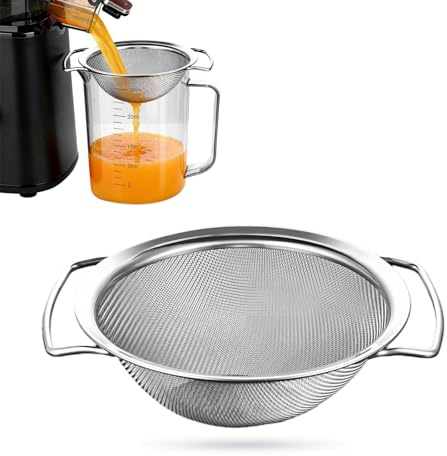 Juice Strainer for Nama J2,Juice Strainer After Juicing,Fine Mesh Filter Screen Compatible with Nama J2 Cold Press Juicer, Bilateral handles-304 Stainless Steel Easy Clean(for most containers)