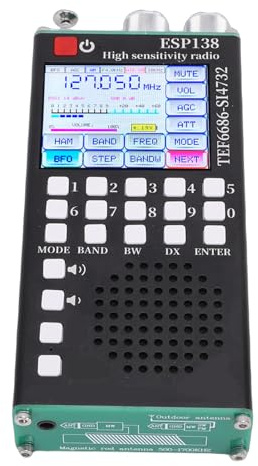 Luocute Full Band Radio, AM FM SW LW AIR SSB with SI4732 Dual System, 2.4 Inch IPS Touchscreen, 5.0, for HAM Radio Enthusiasts