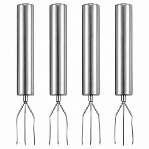 4 Fourchettes À Pommes de Terre 3 Dents en Acier Inoxydable pour Épluchage