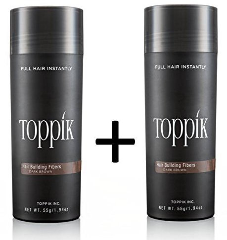 2 x TOPPIK 55 g. Haarverdichter Streuhaar schütthaar Hair Fibers Microhairs, Farbton:Hellblond (Light Blonde)