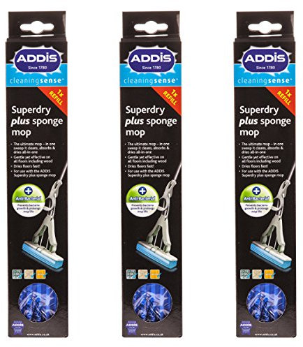 Addis. PVA Sponge Mop Refill, Metallic (3 pc)