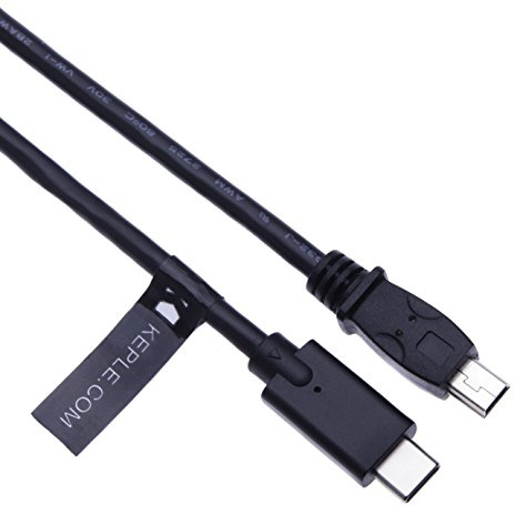 USB C zu USB Mini B Ladekabel Kompatibel mit Garmin GPS Edge,Nuvi,VIBR,Mio Navman,Binatone, IQR,Start,ONE,XL,Go,RAC Satnav to MacBook,Google Chromebook Pixel,Yoga 900,Dell XPS,Kabel 1m