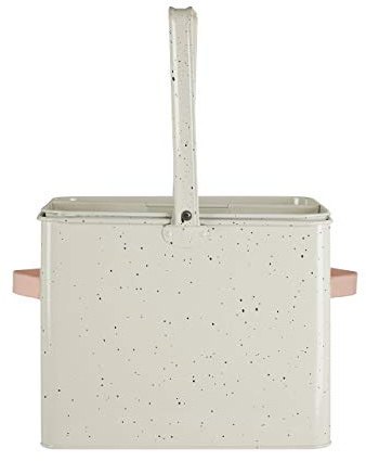 Premier Housekeeper Box, Verzinktes Metall mit Pulverbeschichtung, Spaltleder, Silber, S