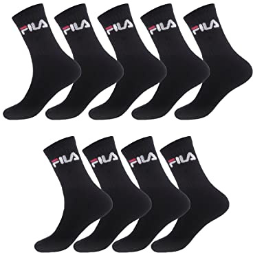 FILA Calcetines Hombre Deporte, algodón, antideslizante (Lote de 9)