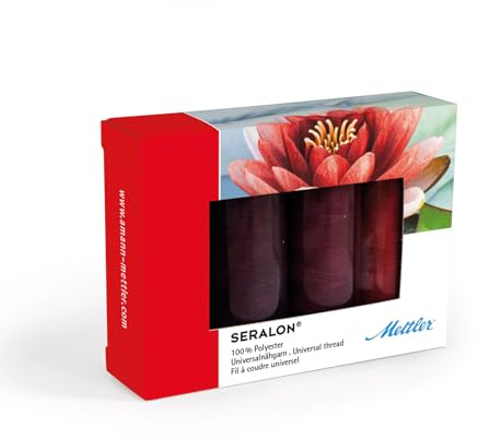 Mettler Seralon No.100 200 m kit med röd tråd – 4 spolar