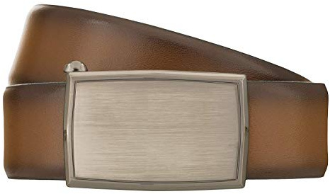 LLOYD Herren Gürtel bombiert Ledergürtel mit Automatikschließe 35mm cognac Herrengürtel