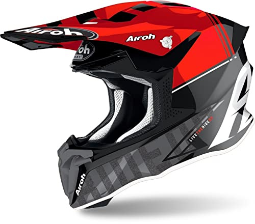 Airoh Helmet Twist 2.0 Tech Red Gloss S, t55, TW2T55