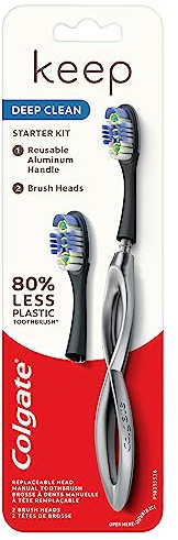 Colgate Keep Manual Toothbrush Deep Clean Starter Kit - Silver