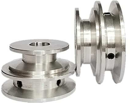 Aluminiumlegierung, 40/50 mm, Doppelrillen-Riemenscheibe, 8–20 mm, feste Bohrung, V-förmig, Riemenscheibe (8 mm Lochdurchmesser).