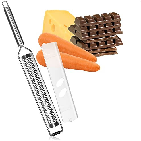 Rallador fino de cocina Robin Goods® - rallador de nuez moscada y vegetales crudos de acero inoxidable - rallador fino de ayuda de cocina (1 pieza - rallador plano - fino)